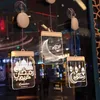 EID MUBARAK Lune Étoile LED Lumières Pendentif Ramadan Moubarak Décoration Ramadan Islam Musulman Événement Fête Fournitures Eid Décoration 21061239v