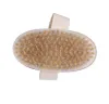 Fashion Bath Brush Dry Skin Body Soft Natural Bristle SPA The Brush Wooden Bath Shower Bristle Brush SPA Body Brushs Without Handle