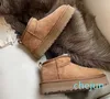 Wildleder Australische Frauen Slipper Kastanie Disquette Shearling Pelz Schnee Stiefel Tasman Warme Winter Booties Plattform Rutschen Knöchel Schuhe