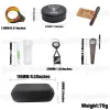 Smoking Kit Silicone Lighter Cover Wrapped + Metal Storage Container Stash Jar+ Glass Mouth Tip + Wood Tobacco Hand Pipe + 5pcs Wick Bong