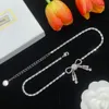 Wholesale M IU Diamond Inlaid Jewel Bow Necklace Spot Real Shot