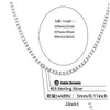 M 5mm 1列Cubic Zirconia Real Solid 925 Sterling Sire Tennis Chain Choker Necklace 18-22 Men Lemens Hiphop Jewelry Drop Delivery