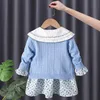 Kleidung Sets Koreanische Kinder 2023 Frühling Pastoral Zwei Stück Pullover Passenden Set Baumwolle Floral Kinder Kleider Für Mädchen 1 bis 6 Jahr 230914