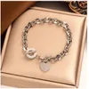 Dames roestvrijstalen armbanden met letter PLEASE RETOUR NAAR Hart goud zilver OT kettingen Pulsera Fashion T sieraden stijl