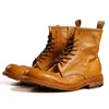 Мужские ботильоны из натуральной кожи, мужские повседневные кроссовки на шнуровке, нескользящие мужские водонепроницаемые ботинки