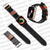 Luxury Leather Apple Watch Band IWatch Band för Apple Watch Ultra Series 8 3 4 5 6 7 9 SE Watch Strap 38mm 44mm 45mm 49mm 40mm 41mm 42mm Brand Designer Smart Straps