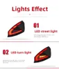 LED Dynamic Taillight for Ford Fiesta 2009-20 15 LED Lights Rear Brake Lights Reverse Taillights Assembly