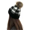 Party Hats Warm Thick Christmas Adts Winter Hat Knitted Pom Poms Beanies Womens Sklies-Beanies Girl Ski Cap 100Pcs Drop Delivery Hom Otonv