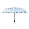 Gestreifter Hundeschirm, Taschenschirm, dreifach faltbar, frischer Party-Streifen-Hunde-Sonnenschirm, sonniger regnerischer rosafarbener Regenschirm für Damen, H1015242Y