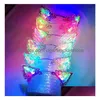 Other Event Party Supplies Lightmeow Led Cat Ear Headband - Colorf Flashing Lights Cosplay Costume Accessory For Parties Festivals Fun Dhzdf