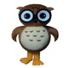 Costume de mascotte de hibou marron personnalisé professionnel, vêtements de mascotte de hibou Dr, robe fantaisie de fête d'halloween de noël 196D