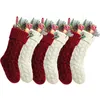 Персонализированные высококачественные вязаные рождественские чулки, подарочные пакеты, вязаные украшения, рождественские носки, большие декоративные носки i0915