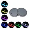 Led Shiny Water Cup Pad Groove Mat Luminous Coasters Atmosphere LED Light 7 color cool decoration all car logo284t