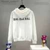 Hoodies clássico puro balencigaas moletons designers de luxo Baliaciagalies european moda bb algodão traseiro letra de impressão de impressão capuz para homens e wo marx