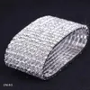 10 Rijen Witte Strass Armband Elastische Rekbare Polsband Bangle Party Bruiloft Bruids Sieraden ZAU10 5301h