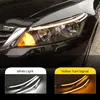 1 par för Honda Accord 2011 2012 2013 2014 Bilstrålkastare Eyebrow Decoration Yellow Turn Signal DRL LED DAYTIME Running Light267C