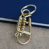 Keychains Multifunctional Copper Miniature Pocket Tool Keyring Carabiners Keys Clip Gifts Pendant Fashion For Handbag Purse