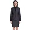 Robe de deux pièces Corée Haute Qualité Automne Hiver Formelle Dames Gris Blazer Femmes Costumes Vêtements De Travail Uniforme De Bureau 5XL Taille Jupe Veste Ensembles 230914