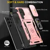Slide Window Ring Armor Case Magnetic Kickstand Phone Case With Ring Holder For IPhone 15 Pro Max 14 13 12 11 8 7 Xs Samsung S23 Ultra S22 S21 FE A03 A14 A24 A34 A54 5G A33 A53