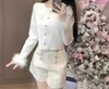 Women's Sweaters Cropped Autumn New Letter Embroidery Knitted Sweater Top Short Shoulder Cardigan Feather Element