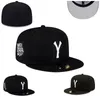 2024 Pink Color Baseball Fitted Hats Classic Team Navy Blue Colors Fashion Hip Hop Sport Men's Full Closed Design Caps Chapeau Light Grey size 7-8