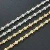 Joyería de plata de ley 925 vvs moissanite collar de tenis cadena de clavícula de diamantes colgante de una sola fila de diamantes estilo hip-hop 40cm45cm50cm55cm60cm