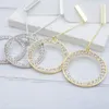 Boucles d'oreilles cerceaux luxe cubique zircone pendante femme grand cercle mode mignon étalon coréen cadeau bijoux de bijoux