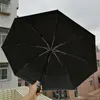 Klassiska paraplyer 3 vikar fullautomatiska blommor paraply uteplats parasol med presentförpackning för VIP-klient2534