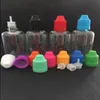 Bouteille en plastique 5ml 10ml 15ml 20ml 30ml 50ml, flacons compte-gouttes en PET avec bouchons à l'épreuve des enfants, pointes fines, bouteilles de vapeur de liquide Iarlg