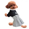 Abbigliamento per cani Simpatico kimono Design Abito in cotone per animali domestici Abbigliamento Cucciolo Grazioso per gonna per cani di piccola taglia
