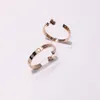 Titanium Steel Gold Hoop Earrings Stud Earring For Woman Exquisite Simple Fashion C Diamond Ring Lady Earrings Jewelry Gift240b