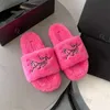 Women's Plush Fur Slippers SANDAL Mules arcs Fluffy Fur Slippers Luxury Brand Designer Shoes Warm Teryxs Indoor Flip-Flops Fashion Loafers Mules scuffs