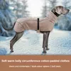 Vêtements pour chiens à la mode automne/hiver vêtements pour animaux de compagnie doux chaud Surround ventre coton protecteur réfléchissant