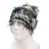 Bonnet/Casquettes Cagoule Bonnets Hommes Chapeau pour Hommes En Plein Air Camouflage Polaire Fuzzy Balaclava Ski Balaclava En Détresse Tricoté Masque De Ski Complet 230914