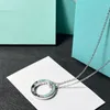 Silver Plated Love Necklace High Quality Circular Letter Chain Necklace Summer Fashion New Jewelry Necklace Youth Style Accessories Gift Jewelry Wholesale