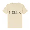 2023 New Fashion Thank Think Think 셔츠 인쇄 남성 여성 셔츠 패션면 상위 큰 G TEE207K