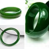 Pulseira Natural 56-62mm 100% Gaming Green Jade Jadeite Bracelet295N
