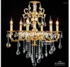 Chandeliers Golden European-style Classic Crystal Chandelier Light Alloy Lighting With 6 Arms D700mm LED AC D