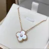 Newest Pendant Necklace 4/Four Leaf Clover Designer Jewelry Earring Gold Silver Mother of Pearl Green Flower Necklace Link Chain Womens Christmas Gift