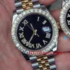 Fashion Rose Gold roestvrijstalen heren Dames Diamanten Mens Iced Out Dsigner Mechanical Automatic Movement Watch Reloj horloges Wri2461