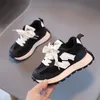 Athletic Outdoor Spring Autumn Child's Kids Sport Shoes Patchwork PU Running for Toddlers Boys Girls Non Slip Hook Loop Children Sneakers 230915