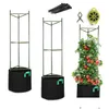 Andra trädgårdsförträdesmedel Vegetabiliska tomatstöd Rack Vine Climbing Frame Holder Vertical Plants Cage Trellis Flower Plant Pillar Drop D DHK1C