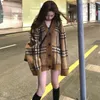 Designerskie Women Sweters Women Sweter jesienny i zimowy klasyczny w stylu western w stylu western leniwy preppy dzianin z długim rękawem luźna płaszcz dla kobiet wiosna i autostrada