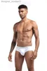 Cuecas 2020ss JOCKMAIL Briefs de algodão Sexy homens roupa interior U convexo bolsa tamanho ajustável anel cockstraps homens tronco shorts gay roupa interior l230915