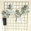 Kunstbloemen hoge kwaliteit Gevlokt Zilverblad Chrysant Zijde Lamsoor Blad Spray Groen voor Home Decor Bruiloft296H