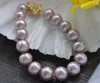 Strand Z12112 8 '' 13mm Lavender Round Edison Keshi Pearl Armband CZ Flower