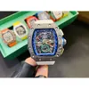 Orologio svizzero di lusso Richas Miers ZF Factory Tourbillon Movimento automatico superclone aaaa Meccanica Milles Rm1104 cronografo con funzioni complete uhr 9DWA RM11 carbo