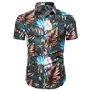 Zomer aangepast logo mode casual Hawaiiaans shirt heren hoge kwaliteit bedrukte bloemen korte mouw183P