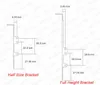 Defletor de porta de suporte de perfil de tamanho completo para notebook mini pci express para desktop pci-e para cartão wan sem fio/wan/3g