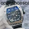 Luxury RicharMilles Watch Mechanical Automatic Movement Waterproof Swiss movement Top Quality outer ring with Tsquare diamond shaped hollowed out da